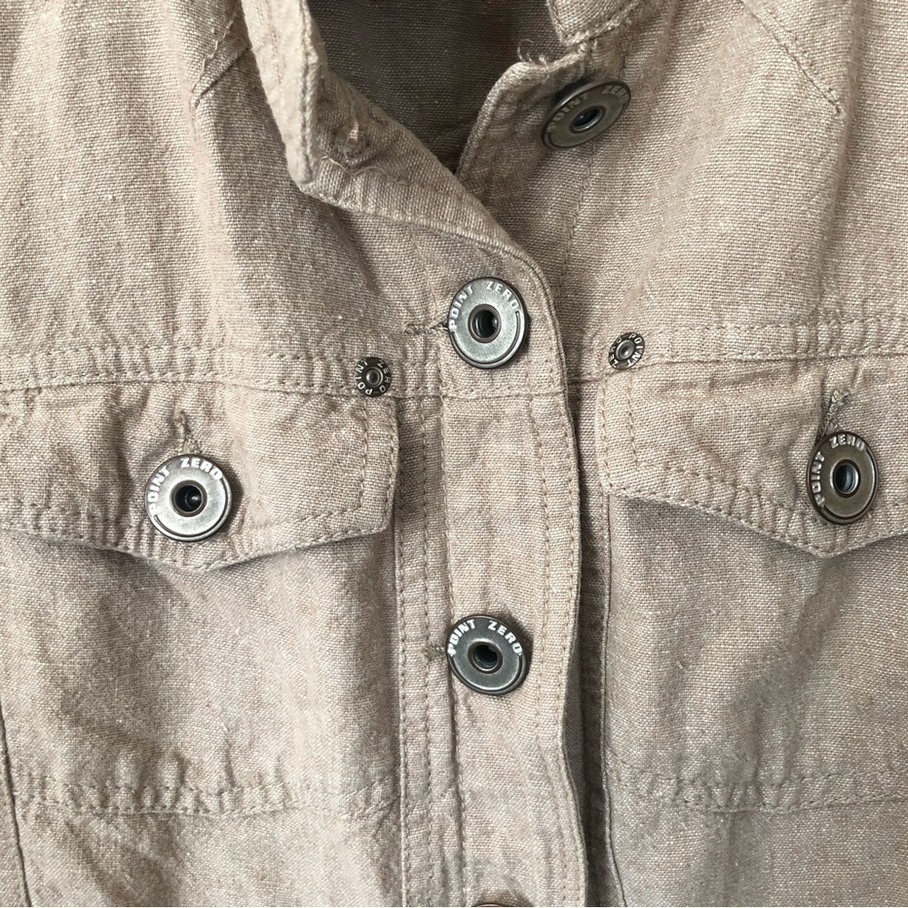 Point Zero Linen Blend Utility Jacket Large - Picture 4 of 7